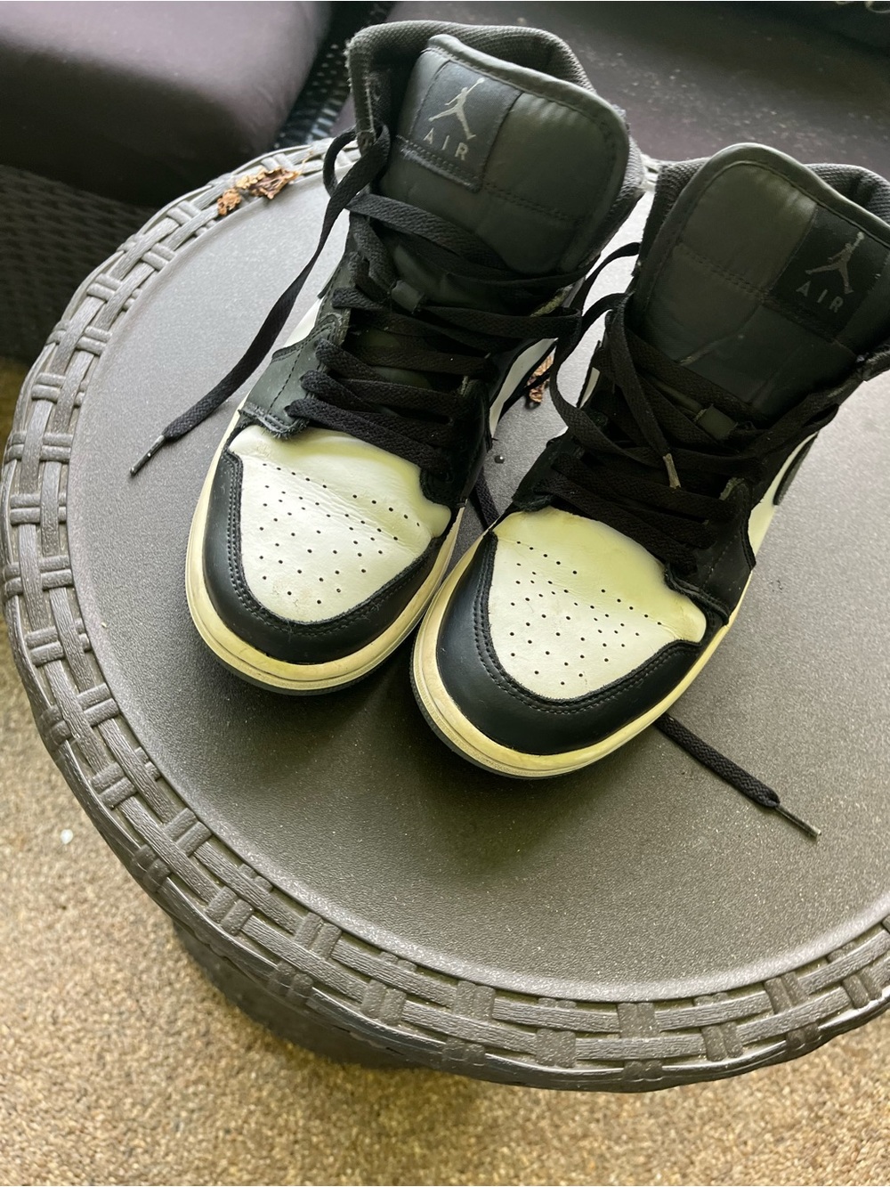 Nike Black and White Men's High-Top Sneakers - Picture 3 of 6